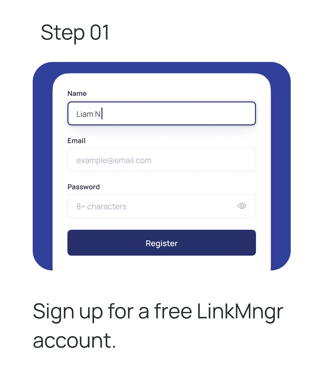 LinkMngr Link in Bio example